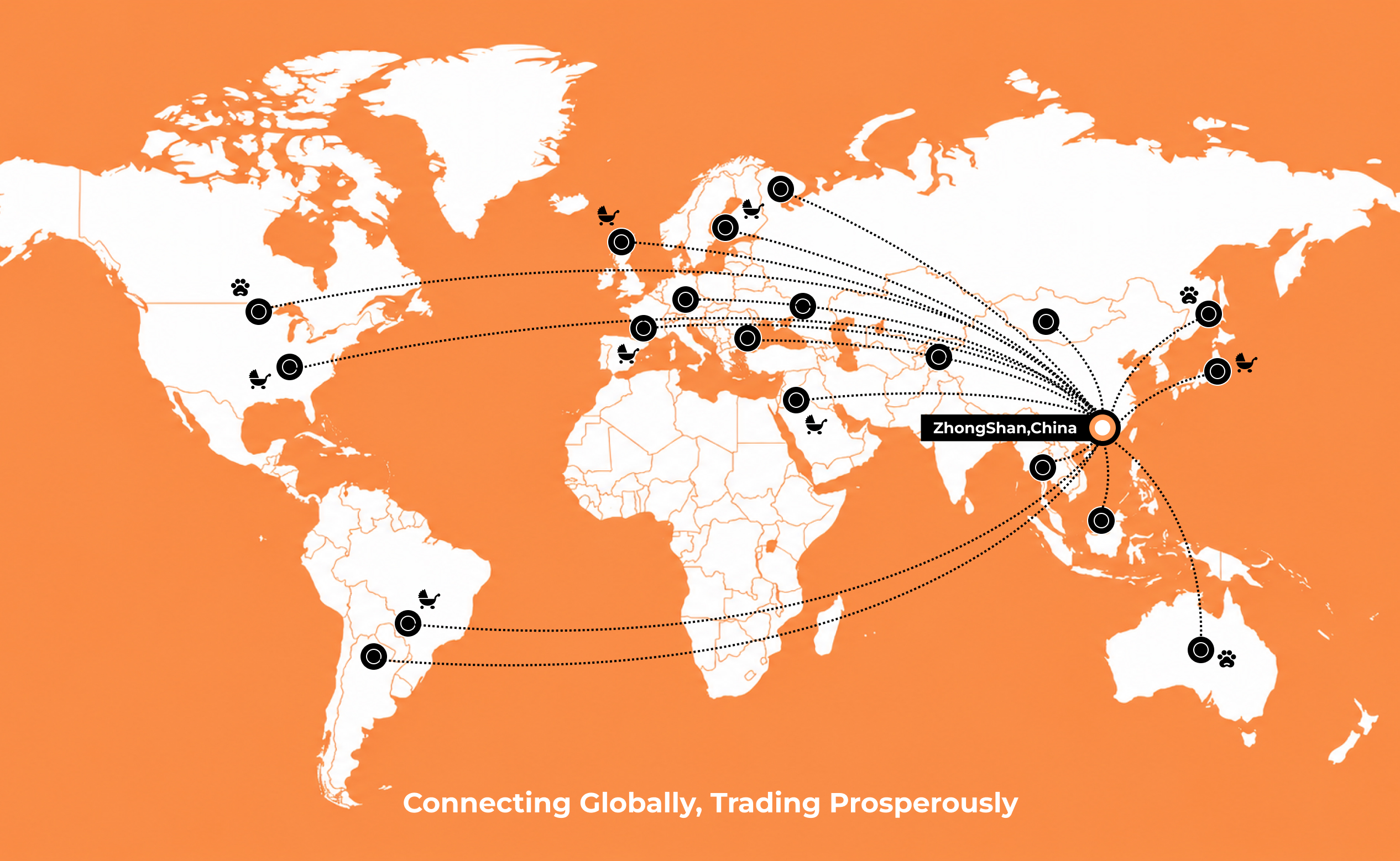 BabyMate global market map